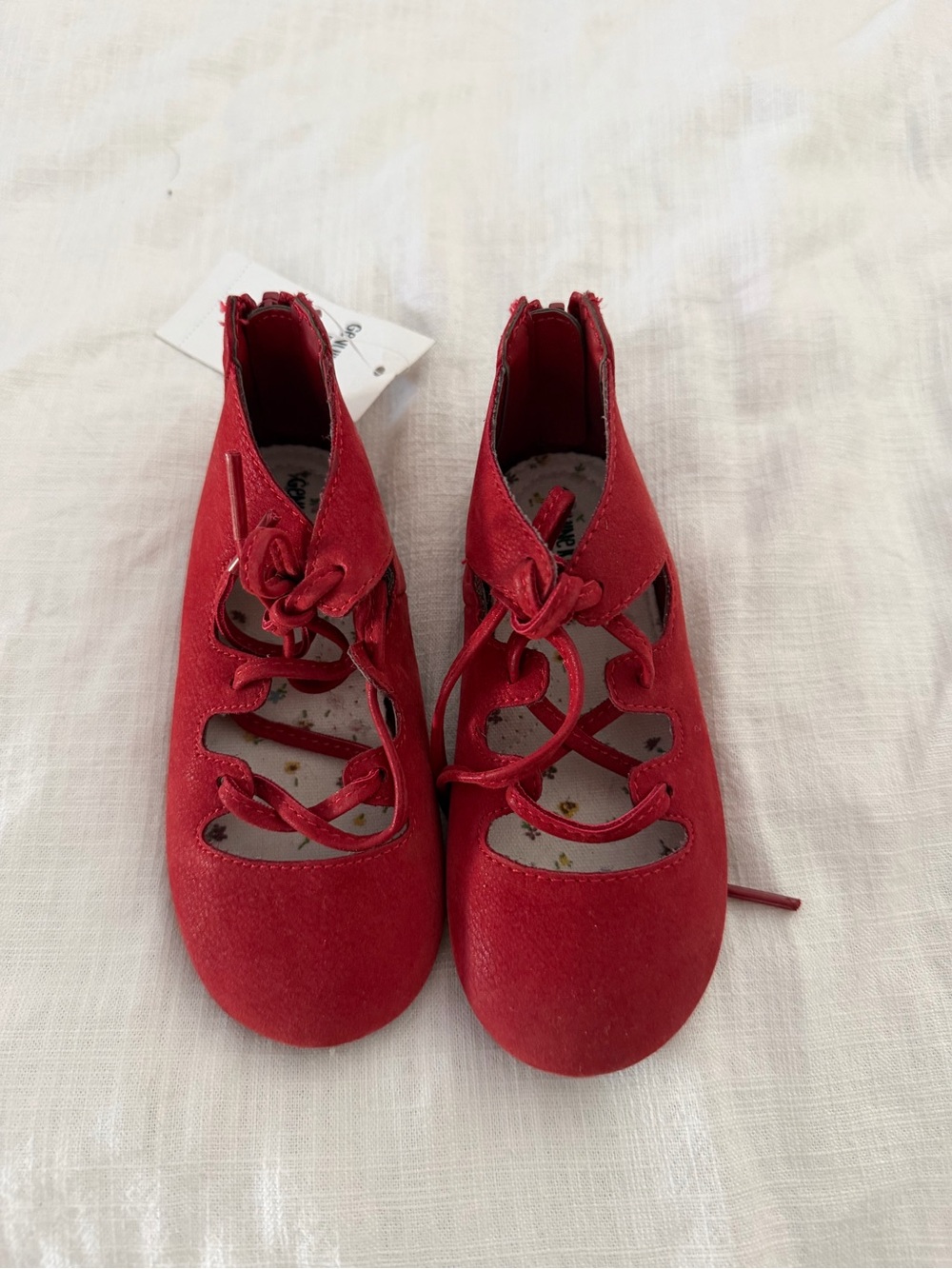 OshKosh B'gosh Red Lace-Up Cutout Dress Shoes